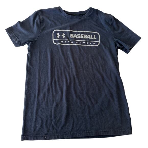 Under Armour Youth Large Blue Baseball Tee - Short Sleeve - Picture 1 of 4